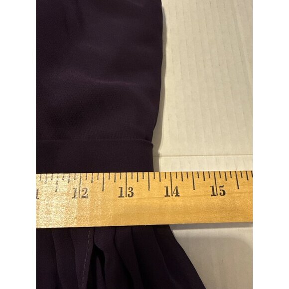 JENNY YOO Aidan Strapless Chiffon Plum Gown ONLY Size 4 - Picture 12 of 16